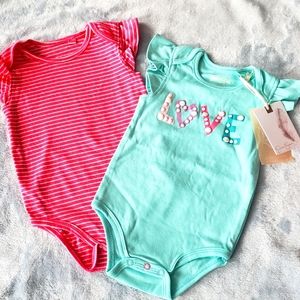 New Jessica Simpson 6-9 month diapershirts